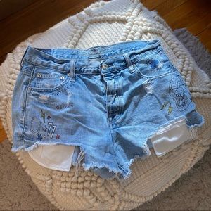 American Eagle Vintage Hi Rise Jean Shorts Design